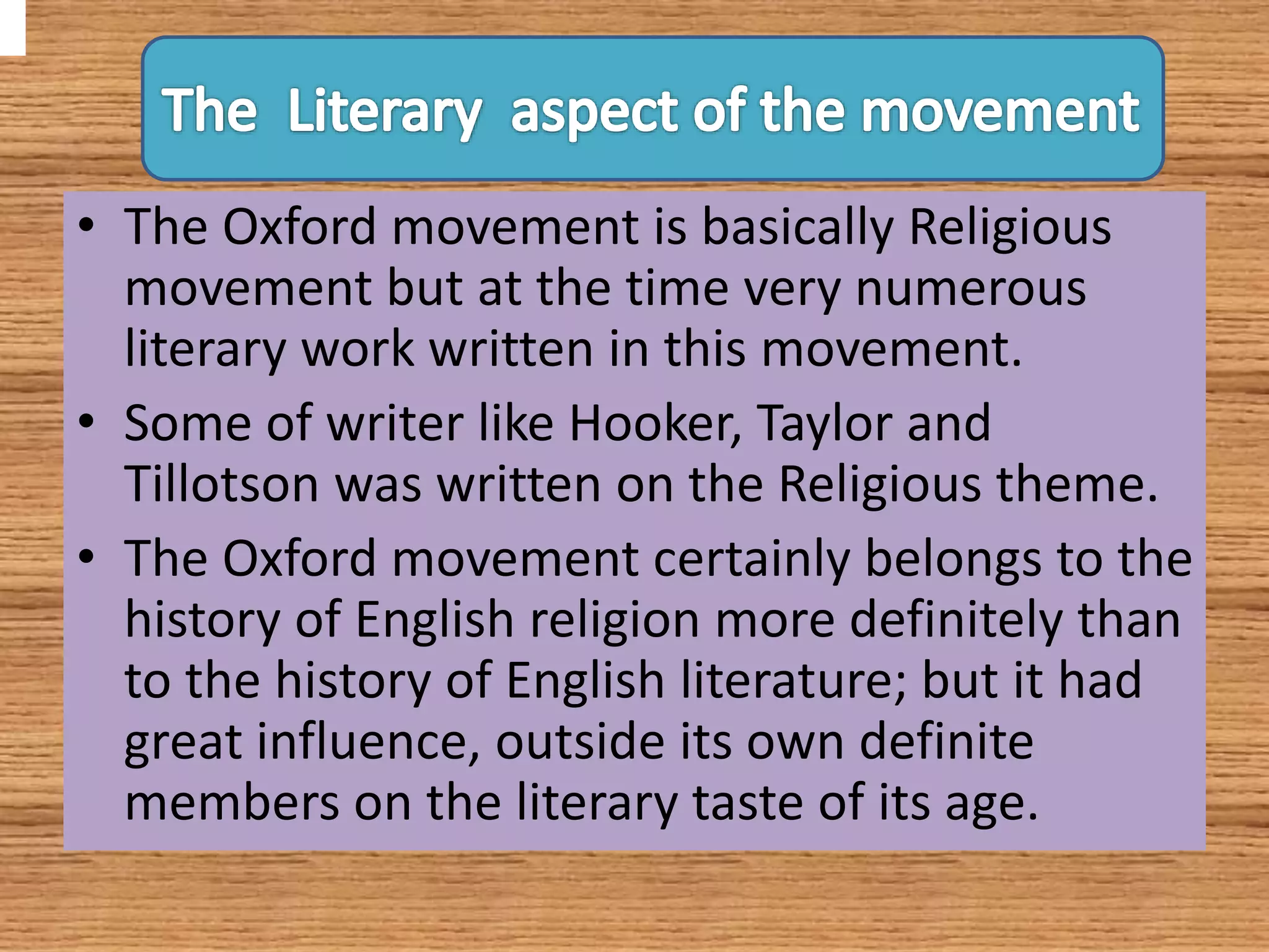 The Oxford Movement | PPT | Free Download