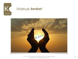 Powodzenia
© 2011-2015 Karatbars International GmbH, All rights reserved.
Karatbars is an international Trademark
30
Dziękuję bardzo!
 