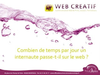 Combien de temps par jour un
internaute passe-t-il sur le web ?
 