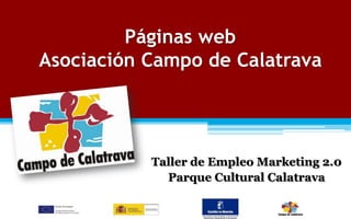 Páginas web
Asociación Campo de Calatrava
Taller de Empleo Marketing 2.0
Parque Cultural Calatrava
 