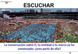 La conversación sobre ti, tu entidad o tu marca ya ha comenzado: ¿eres parte de ella? ESCUCHAR 