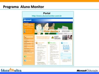 Portal http://www.alunomonitor.com.br Programa  Aluno Monitor 