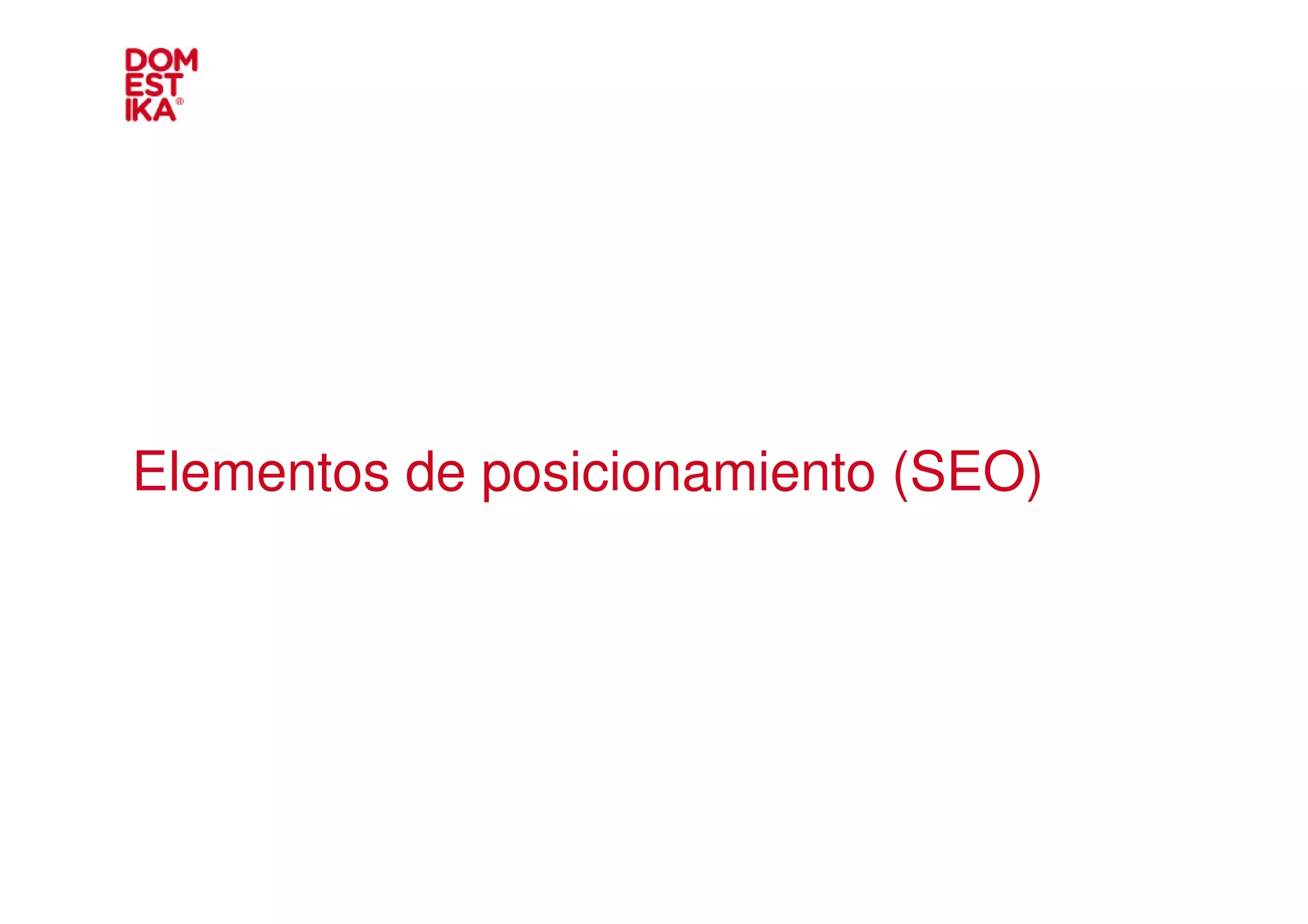 Elementos de posicionamiento (SEO)
 