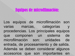 Presentación de microfilmacion. | PPTX