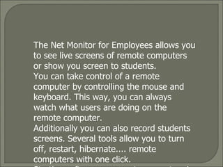 The Net Monitor for Employees | PPT