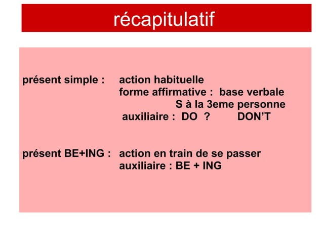 Les 2 Présents En Anglais www.slideshare.net