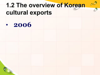 Korean Cultural Export | PPT