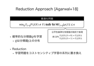 Q
Q f
minQ 𝔼f∼Qℙ{f(X) ≠ Y} M𝔼f∼Q[μ(f )] ≤ c
𝔼{f(X)|S = 0} = 𝔼{f(X)}
𝔼{f(X)|S = 1} = 𝔼{f(X)}
 