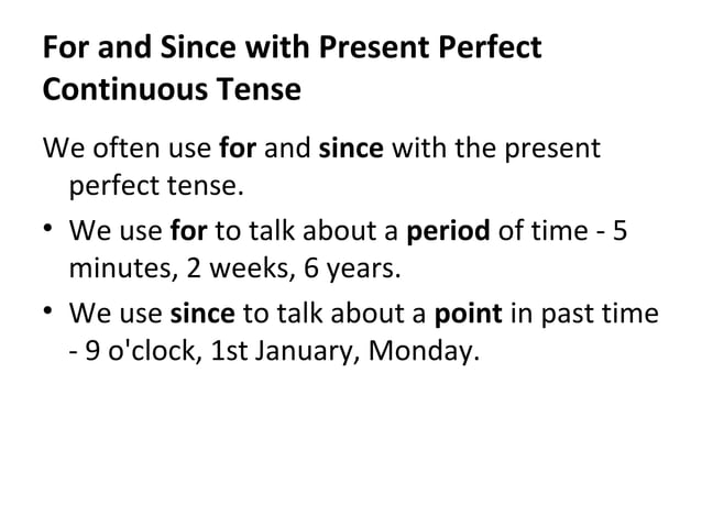 Present perfect continuous tense | PPT