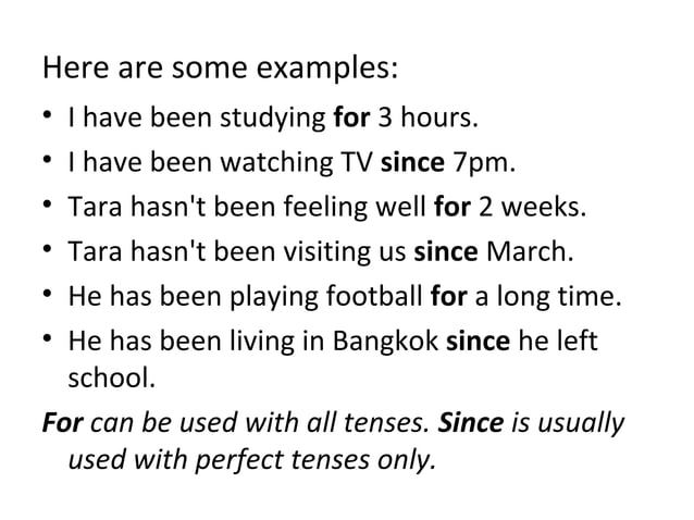 Present perfect continuous tense | PPT