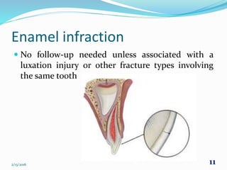 Infraction Tooth Present a schedule for follow up of patients who have sustained dental ...