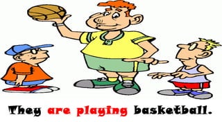 They are playing basketball.
 
