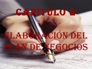 Elaboración del Plan de Negocios Capitulo 2