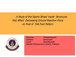 [object Object],[object Object],[object Object],Wanwipa  Thongsongchan   Wanlaya Homsuwan Sunsri Shanokprasith Mahidol Wittayanusorn School, Thailand 
