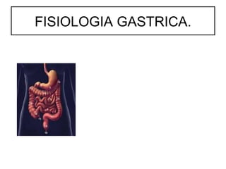 FISIOLOGIA GASTRICA.
 
