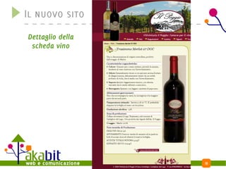 Il nuovo sito
Dettaglio della
 scheda vino




                  18
 