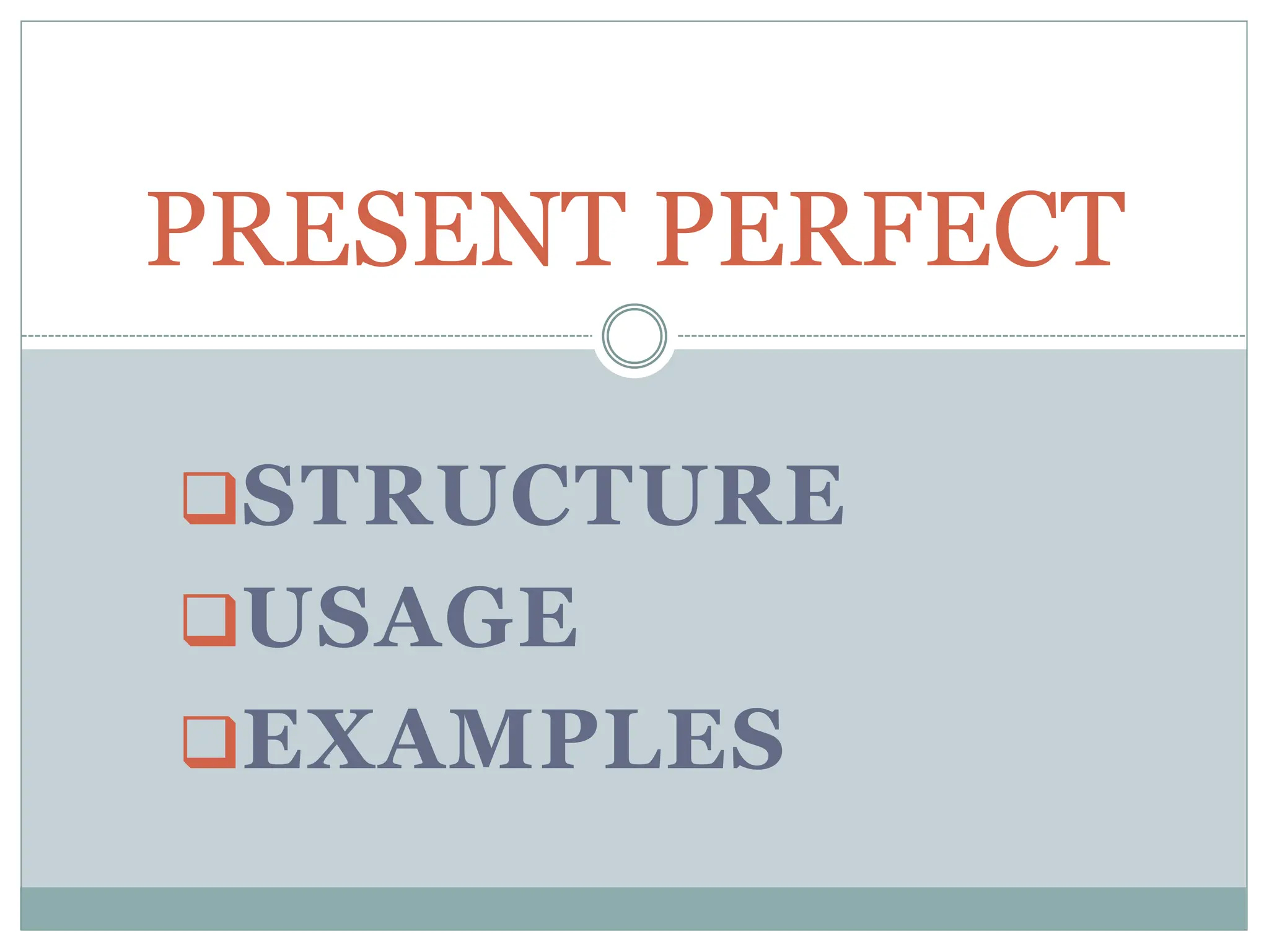 Present perfect powerpoint presentation 81098 pptx