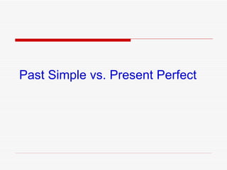 Past Simple vs. Present Perfect 