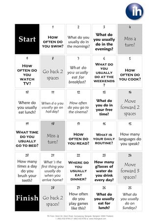 How Often Do You Board Game - ESL worksheet by Suzanneb