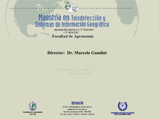 Director: Dr. Marcelo Gandini

Acreditación CONEAU “B”
Resolución 511/12

 