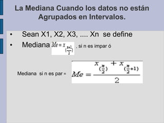 xi: Valor de la variable X