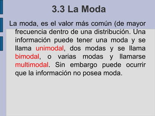 Continuando..en la columna de frecuencia acumulada advertimos que la observación número 50 se halla en el cuarto intervalo 4.Se concluye que el 50% de las baldosas resiste menos de 445.45 Kg/Cm2 y el 50% resiste mas de 445.45 Kg/Cm2.
