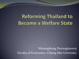 Wannaphong Durongkaveroj
Faculty of Economics, Chiang Mai University
 