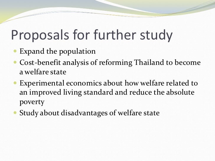 Research proposal on welfare reform