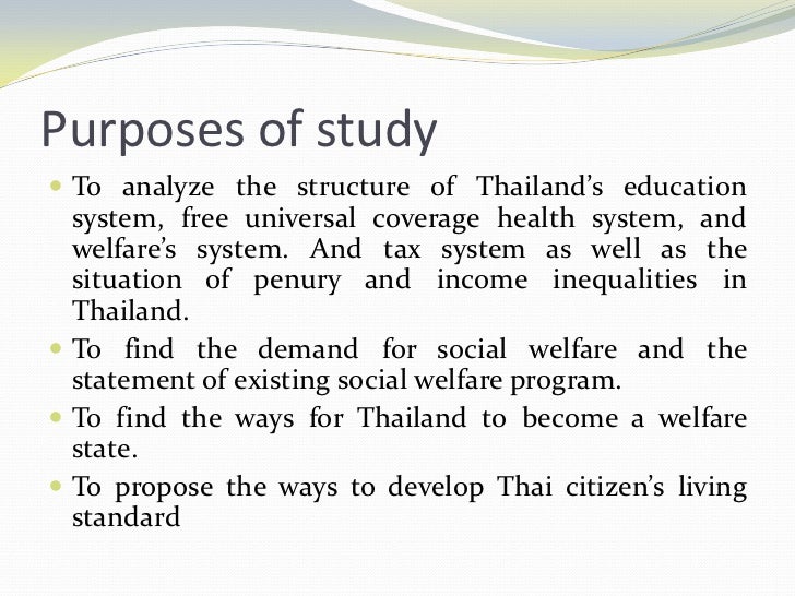 Research proposal on welfare reform