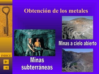Obtención de los metales




INDICE
 