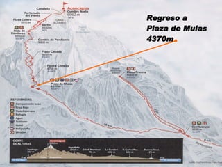 Regreso a  Plaza de Mulas 4370m 