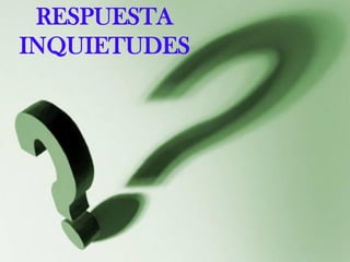 RESPUESTA
INQUIETUDES
 
