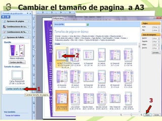Cambiar el tamaño de pagina a A3