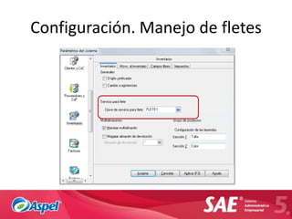 Configuración. Manejo de fletes
 
