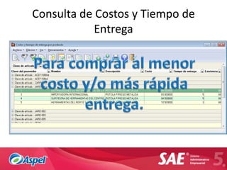 Consulta de Costos y Tiempo de
            Entrega
 