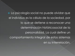 La Personalidad (Psicología Social)