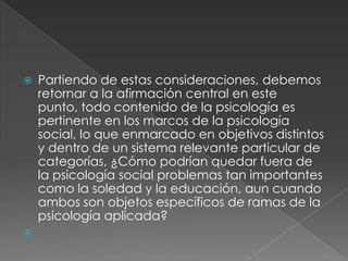 La Personalidad (Psicología Social)