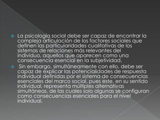 La Personalidad (Psicología Social)