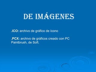 .WRI: archivo de texto con estilo, accesible con este programa o con cualquier procesador de texto. 