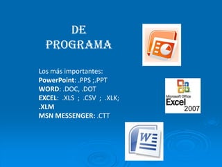 DE AUDIO.RA: archivo de sonido Real Audio. Se ejecuta con la aplicación Real Player..SND: archivo de secuencia de sonido. Windows lo ejecuta automáticamente con su aplicación Rundll32..WAV: se puede abrir con la Grabadora de Sonidos de Windows.