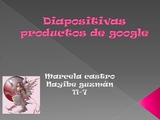 Diapositivas productos de google Marcela castro Nayibe guzmán 11-7 