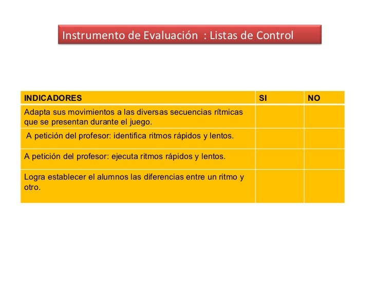 Instrumentos de Evaluación en educación física