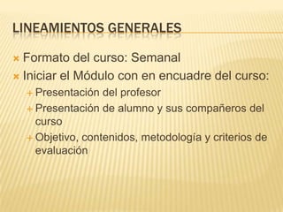 LINEAMIENTOS GENERALES MODELO DIDÁCTICO: Estrategia de aprendizaje colaborativoActividades que propicien  la reflexión y el análisis individual para hacer posteriormente una construcción colectiva. Metodologías didácticas: ProyectosCasos Problemas Integrar los conocimientos de tipo conceptual, procedimental y actitudinal.