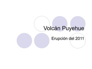 Volcán Puyehue Erupción del 2011 