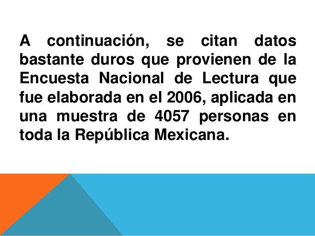 La lectura en México y su problematica