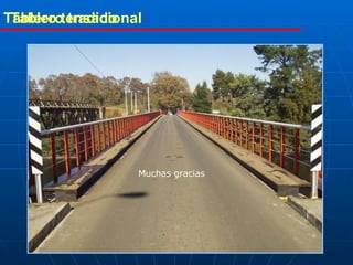 Tablero tradicional Tablero tensado Muchas gracias 