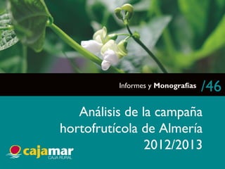 Informes y Monografías

/46

Análisis de la campaña
hortofrutícola de Almería
2012/2013

 