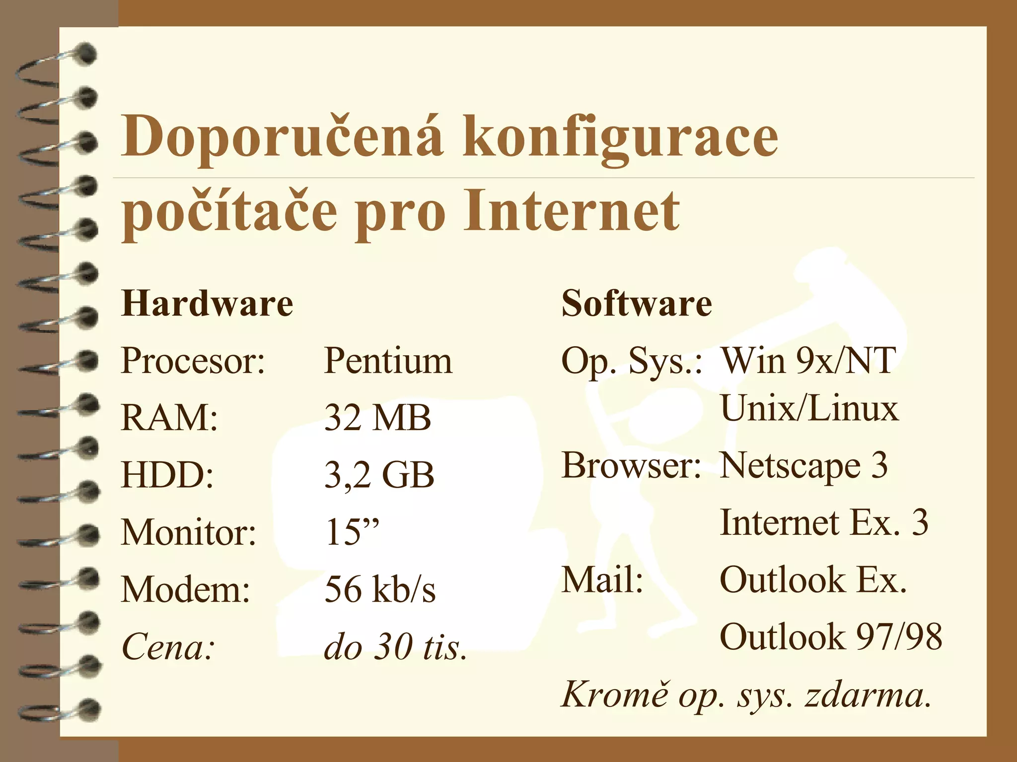 Presentace o internetu z roku 1999 | PPT