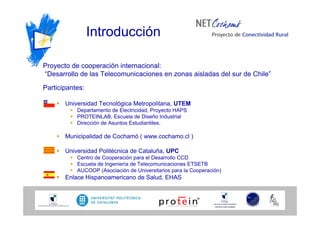 Aspectos Técnicos Proyecto Net Cochamó