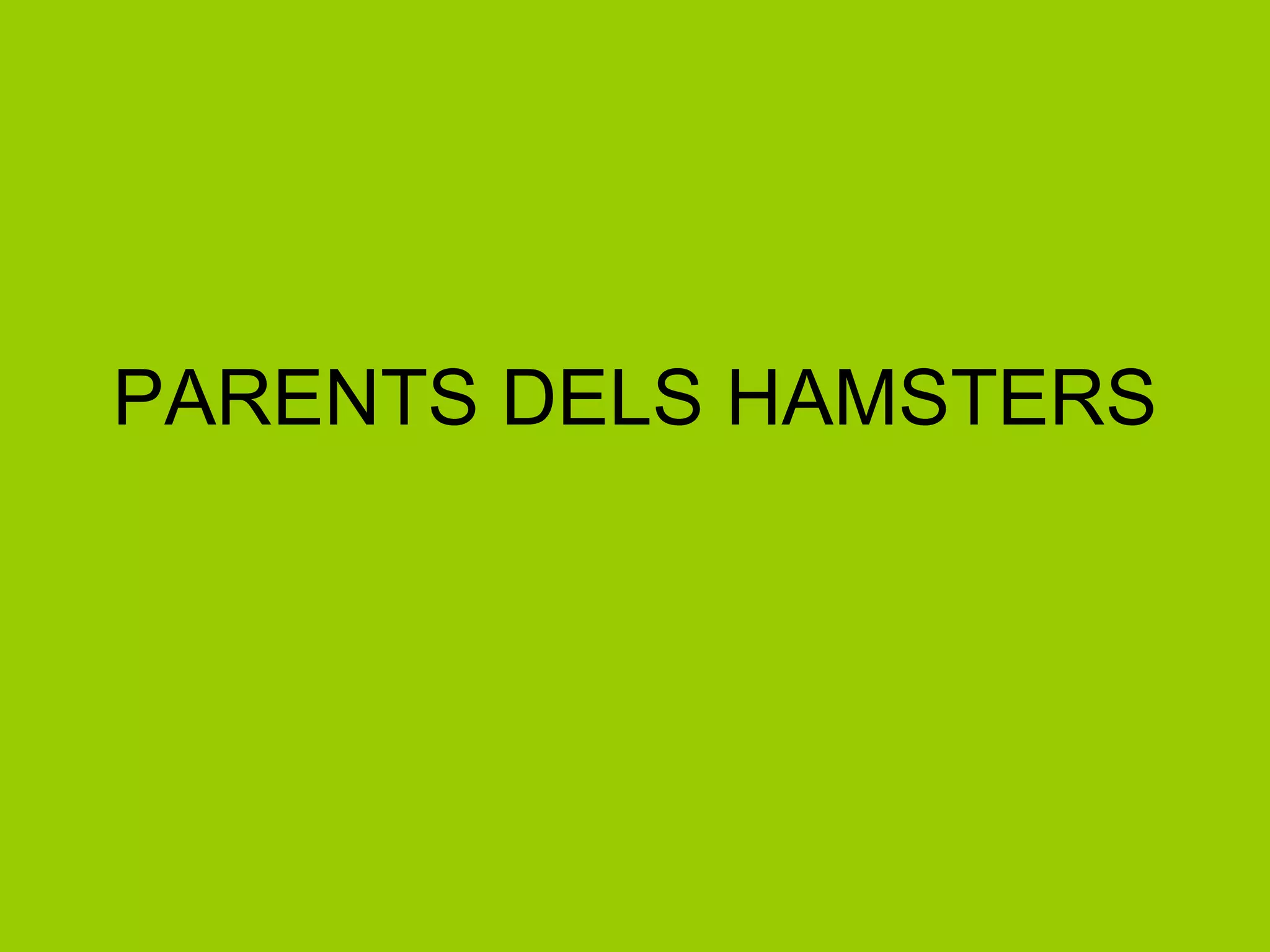 PARENTS DELS HAMSTERS 